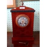 A Edwardian mahogany and inlaid mantle c