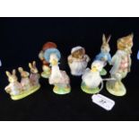 A collection of 7 Beswick Beatrix Potter figurines, to include: Jemima Puddleduck,