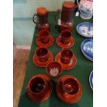 A 1970's Beswick coffee service, comprising coffee pot, water pot,