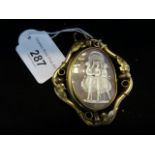 A Victorian cameo brooch set in yellow m