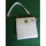 A ladies Chloe small white leather handb