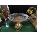 A French gilt metal and glass table cent