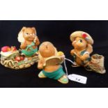 Three Pendelfin figurines, to include: 'Woody', 'Tennyson' and 'Tidypatch', each with original box.