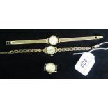 A lady's 9ct gold cased Rotary wristwatch with 9ct gold chain link strap,