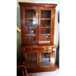 A Victorian mahogany bookcase, having fo