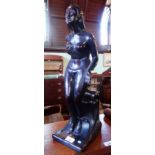 An imposing Art Deco ceramic figure of n