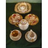 A quantity of 19th century and later teawares, to include cups, saucers,