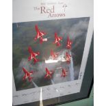 A commemorative framed and glazed photograph of the Red Arrows,