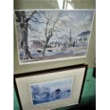 After David Green, two limited edition prints of contemporary Bedford scenes,
