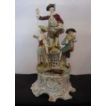 A late 19th/early 20th century Dresden figural group,