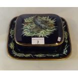 A 19th century Majolica sardine dish and cover,