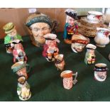 A collection of twelve Toby and character jugs, to include examples by: Royal Doulton,
