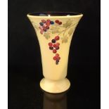 A Moorcroft vase, having flared rim on pedestal base, grape and vine decoration,