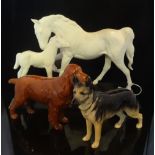 A Beswick 'Spirit of Affection' horse figure group, mounted on plinth,