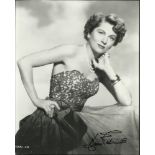 Joan Fontaine Gorgeous black and white 8x10 photo autographed by the late great Joan Fontaine (1917-