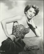 Joan Fontaine Gorgeous black and white 8x10 photo autographed by the late great Joan Fontaine (1917-