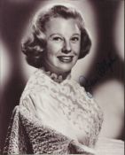 June Allyson Black and white 8x10 portrait photograph autographed by actress June Allyson (1917 –