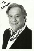 George Segal Dedicated black and white 6x4 portrait photograph autographed by actor and musician