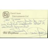 David Jason Excellent compliments slip autographed by legendary actor David Jason, best known as the