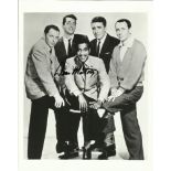 Dean Martin Wonderful black and white 8x10 photograph of Frank Sinatra and The Rat Pack, autographed