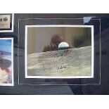Apollo XI Crew Signed Earthrise Presentation. Stunning 10 x 8 colour NASA Earthrise Litho, signed by