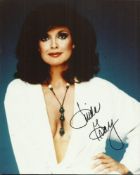 Linda Gray Elegant 8x10 1980’s portrait colour photograph autographed by Linda Gray seen here when