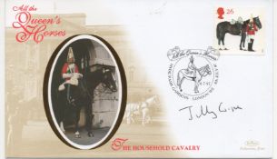 Jilly Cooper All the Queen’s Horses. The Household Cavalry FDC signed Jilly Cooper authoress. Good