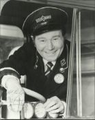 Reg Varney Black and white 8x10 photograph On The Buses autographed by the late Reg Varney (1916 –