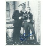 Honor Blackman Black and white 8x10 photograph autographed by actress Honor Blackman, best known for