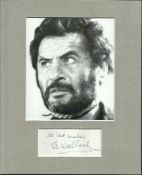 Eli Wallach Mounted undedicated autograph of Eli Wallach (1915 – 2014) presented underneath a 7x5