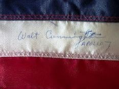 Astronaut Multi signed US Flag. Interesting stars and stripes flag measuring 80cm x 55cm signed at