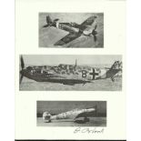 Oscar Boesch Black and white montage 8x10 photograph autographed by WWII Luftwaffe ace Oscar Boesch.