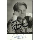 David Jason Black and white portrait 6x4 postcard autographed, best known as the loveable