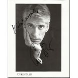 Chris Bliss signed 10x8 b/w photo. Good condition