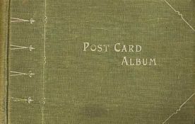 Vintage Autograph Photograph Album. Large Green hardbacked postcard album with 50+ vintage 6 x 4 b/w