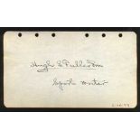 Hugh Fullerton III signed album page. (10 Sep 1873 – 27 Dec 1945) was an influential American
