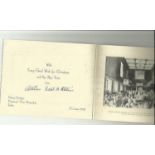 Clement & Violet Attlee signed Christmas card for 1958 with picture inside of Queen Victoria Opening