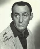 Joey Bishop Black and white 8x10 portrait photograph autographed by musician and actor Joey