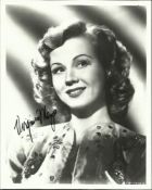 Virginia Mayo Black and white 8x10 portrait photograph autographed by actress Virginia Mayo (