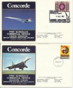 Pair of Concorde First Scheduled Commercial Service Flight London – Singapore Official Flown Cover