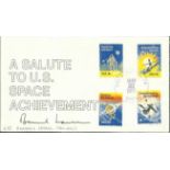 Sir Bernard Lovell 1981 Salute to Space Achievement cover with four US space stamps and Philadelphia