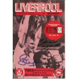 Liverpool FC multi signed 1982 Programme, includes Bob Paisley, Phil Thompson, Bruce Grobblar,