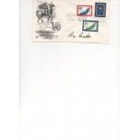 UNITED NATIONS 25TH ANNIVERSARY FDC Signed BEN BRADLEE  Watergate Editor.  Good condition