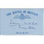 J N W Farmer 302 Sqn Spitfires and Hurricanes Battle of Britain signed index card. Good condition