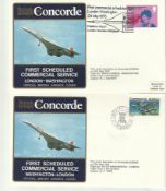Pair of Concorde London – Washington First Scheduled Commercial Service covers dated 24th May 1976