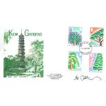 Unusual 1990 Kew Gardens first day cover autographed by famous gardener and television presenter