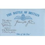 F Fajtl 17 Sqn Battle of Britain signed index card. Good condition