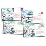 WW2 aces 50th Ann Battle of Britain collection of  20 covers in an Album each commemorating a