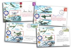 WW2 aces 50th Ann Battle of Britain collection of  20 covers in an Album each commemorating a
