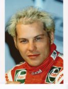 Jacques Villeneuve signed colour 10x8 photo.  Canadian F1 driver.  Good condition